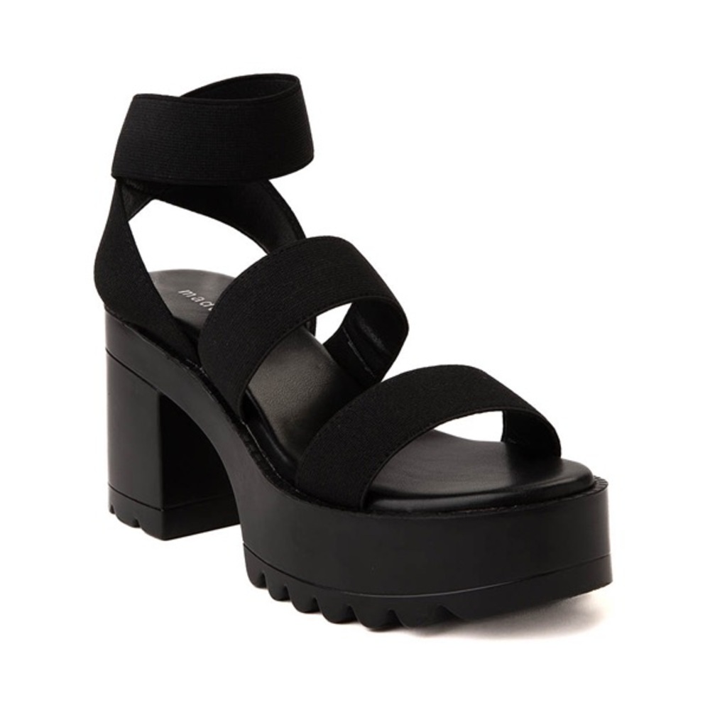 Madden Girl Size 9 women’s black wedge shoes/sandals